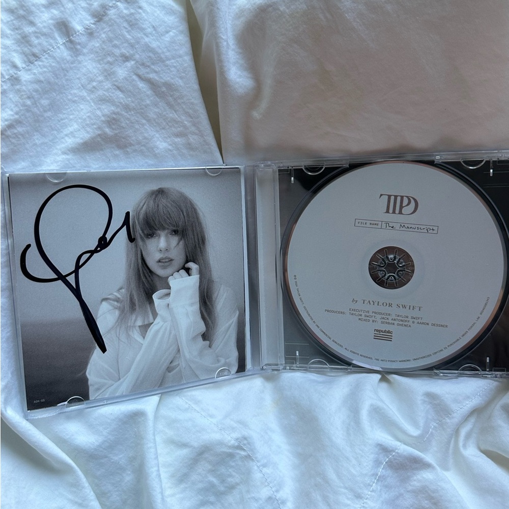 Signed Taylor Swift Tortured Poets Department CD